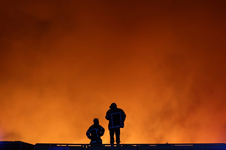 Un incendie d'une grande virulence à Le Porge en Gironde, le 23 juillet 2026