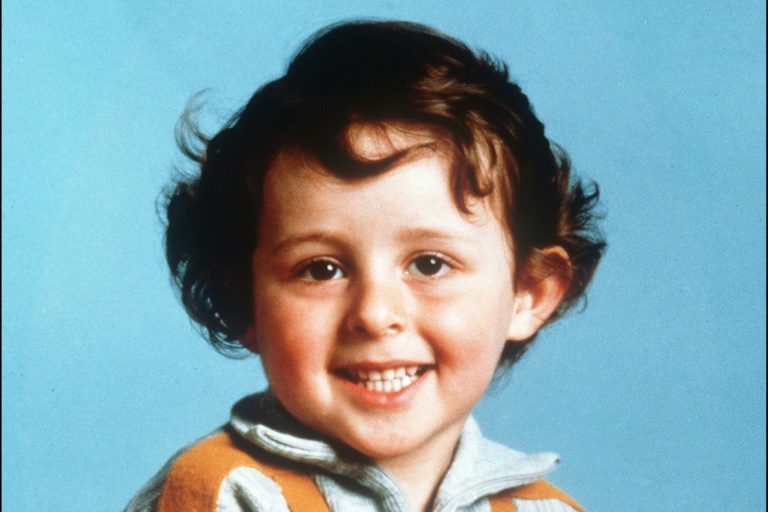 Photo d'archive non datée montrant le petit Grégory Villemin, âgé de quatre ans, retrouvé mort le 16 octobre 1984, pieds et poings liés, dans la Vologne, dans les Vosges