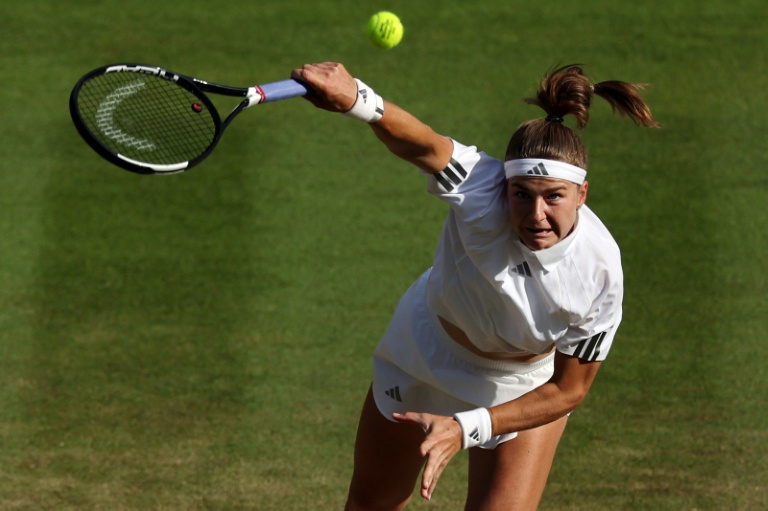 La Tchèque Karolina Muchova lors de sa victoire contre Naomi Osaka
