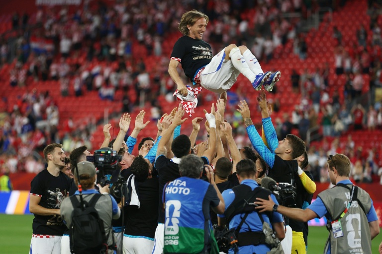 Le milieu de terrain croate Luka Modric après la victoire de la Croatie face au Panama en Coupe du Monde, à Toronto le 23 juin 2026