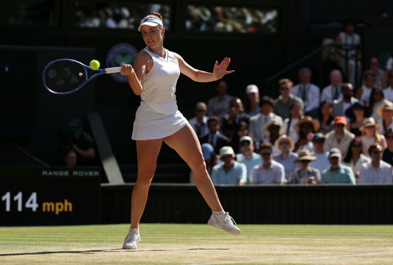La Tchèque Linda Noskova lors de la finale de Wimbledon contre sa compatriote Karolina Muchova le 11 juillet 2026 à Londres