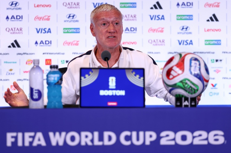Le sélectionneur de l'équipe de France Didier Deschamps, le 8 juillet 2026 à Foxborough (Massachusetts)