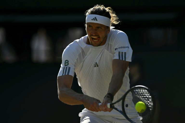 L'Allemand Alexander Zverev lors de sa victoire contre l'Américain Marcos Giron au troisième tour de Wimbledon le 4 juillet 2026