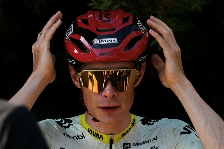 Le Danois Jonas Vingegaard à la veille du départ du Tour de France, le 3 juillet 2026 à Castelldefels, près de Barcelone