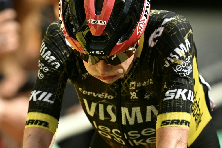 Le Danois Jonas Vingegaard à l'arrivée de la 6e étape du Tour de France, le 9 juillet 2026 à Gavarnie-Gèdre