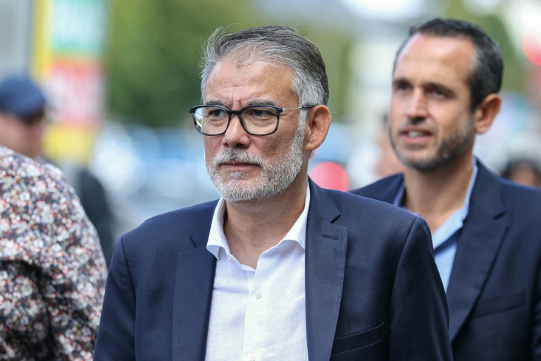 Olivier Faure, leader des socialistes, lors d'un événement.