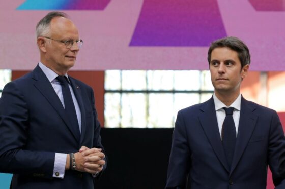 Edouard Philippe et Gabriel Attal lors d'un événement politique