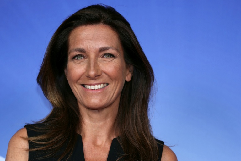 Anne-Claire Coudray au siège de TF1 à Boulogne-Billancourt, dans les Hauts-de-Seine, le 18 juin 2026