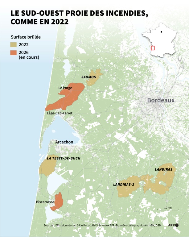 Le Sud-Ouest proie des incendies, comme en 2022
