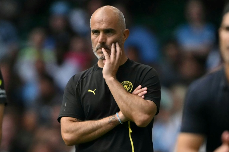 Enzo Maresca, successeur de Pep Guardiola sur le banc de Manchester City, lors du Community Shield face à Arsenal, le 16 août 2026 à Cardiff