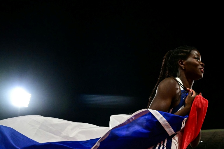 Hilary Kpatcha médaillée de bronze au saut en longueur aux Euros d'athlétisme, le 16 août 2026 à Birmingham
