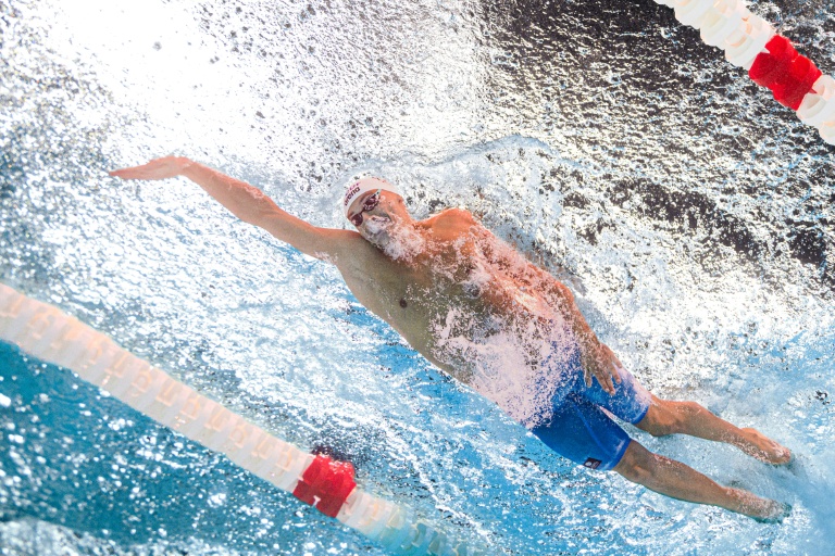 Le Roumain David Popovici en finale du 100 m des Championnats d'Europe de natation le 12 août 2026 à Saint-Denis