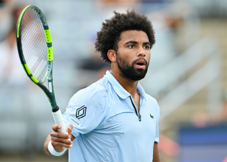 Arthur Fils réagit pendant son match contre Rafael Jodar au Masters 1000 de Montréal.