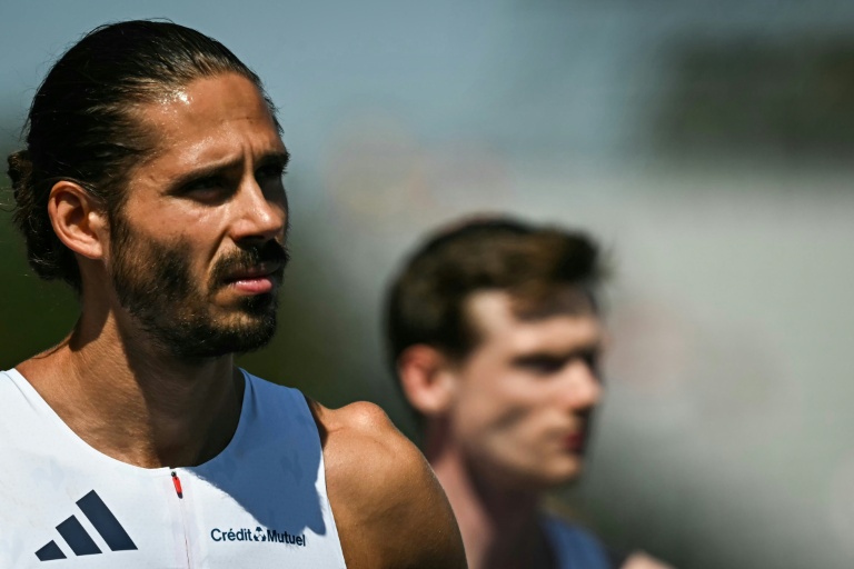 Gabriel Tual, athlète français, lors d'une compétition d'athlétisme.