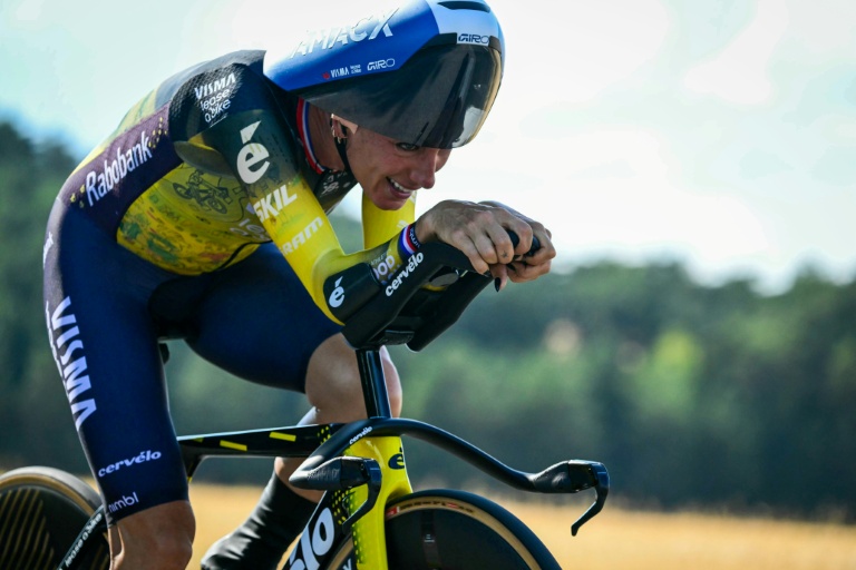 La Française Pauline Ferrand-Prévot lors du contre-la-montre de la 4e étape du Tour de France Femmes, le 4 août 2026 entre Gevrey-Chambertin et Dijon