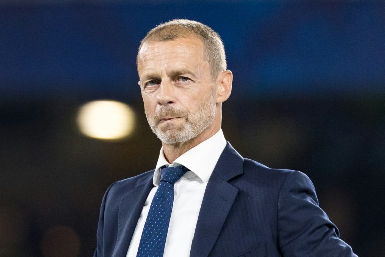 Aleksander Ceferin, président de l'UEFA, lors d'un événement