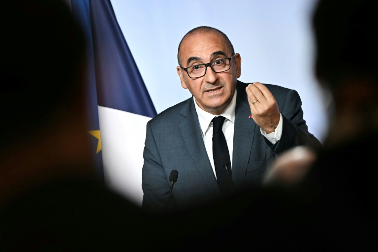 Le ministre de l'Intérieur, Laurent Nuñez, prononce un discours lors d'un point presse, à Paris, le 27 juillet 2026