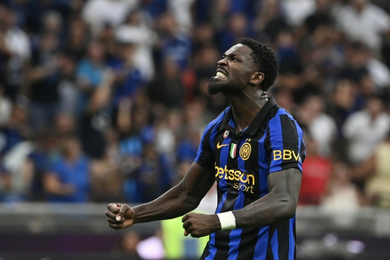 Marcus Thuram célèbre son but pour l'Inter Milan lors d'un match
