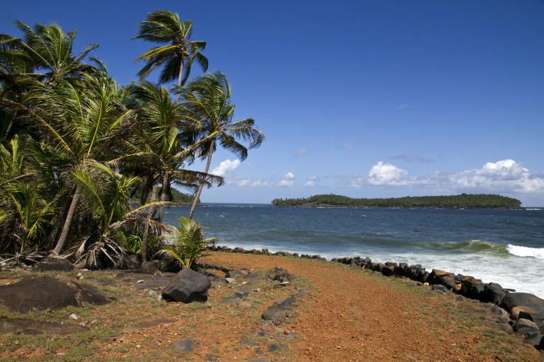 Les îles du Salut, au large de Kourou, le 13 février 2010 en Guyane