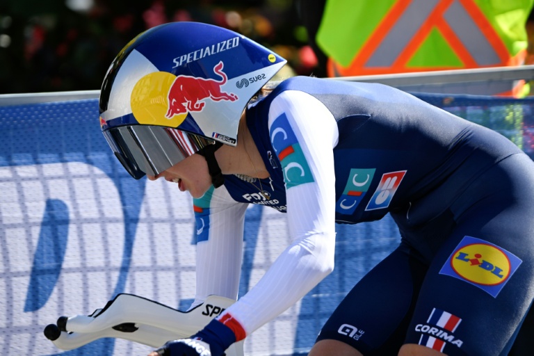 La coureuse française Juliette Berthet lors de l'épreuve de relais mixte aux championnat du monde de cyclisme à Montréal, le 22 septembre 2026
