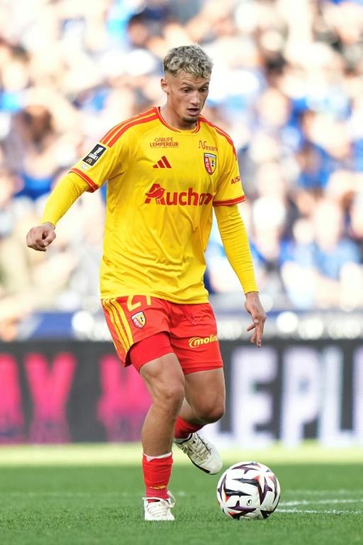Le milieu de terrain français du RC Lens, Michael Cuisance, lors du match de Ligue 1 contre le RC Strasbourg, à Strasbourg, le 29 août 2026
