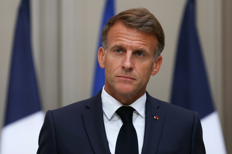 Le président Emmanuel Macron donne une conférence de presse au palais de l'Elysée, à Paris, le 18 septembre 2026