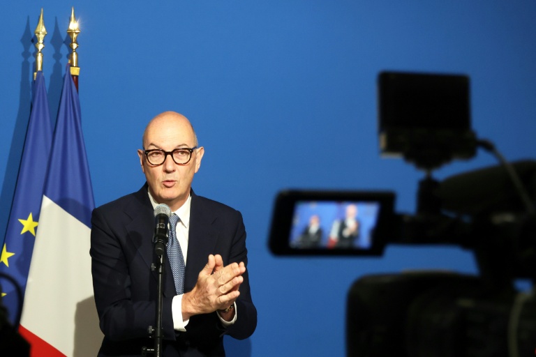 Le ministre de l'Economie Roland Lescure, lors d'une conférence de presse à Paris, le 15 septembre 2026