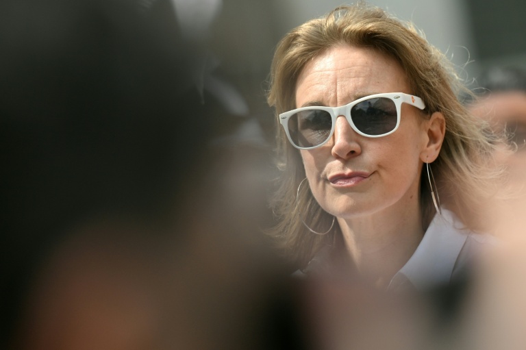 Marylise Léon, secrétaire générale de la CFDT, participe à un rassemblement, à Paris, le 1er mai 2026