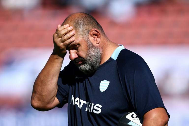 L'entraîneur du Racing 92 Patrice Collazo avant le match de Top 14 contre Lyon, le 12 septembre 2026 au stade Dominique Duvauchelle de Créteil
