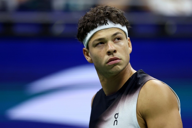 L'Américain Ben Shelton lors de sa demi-finale de l'US Open face à son compatriote Frances Tiafoe, à New York, le 11 septembre 2026