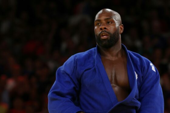 Teddy Riner en action lors d'une compétition de judo