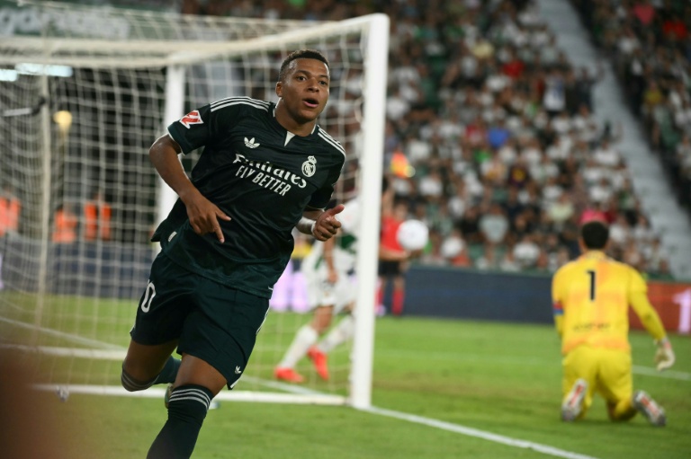 Kylian Mbappé avec le Real Madrid lors du déplacement sur la pelouse d'Elche CF, le 15 septembre 2026