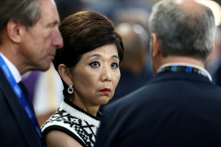 La femme d'affaires américaine Michele Kang, avant le match de Première Ligue entre le Paris FC et l'Olympique Lyonnais, à Paris, le 12 septembre 2026