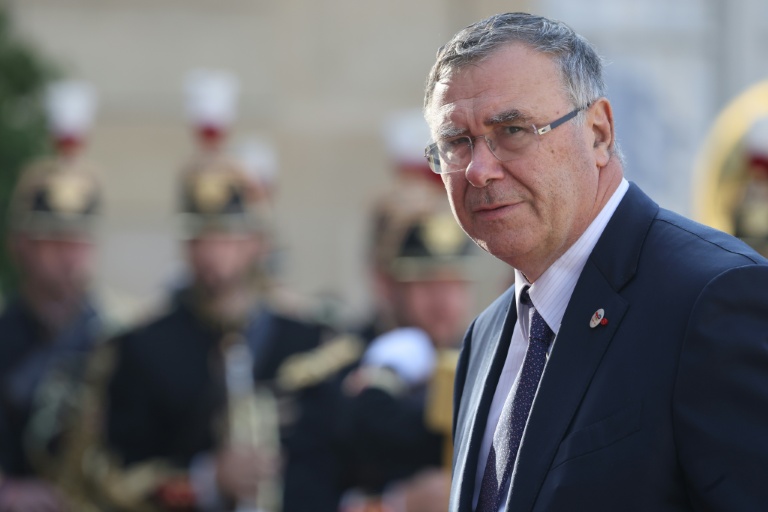 Le PDG de TotalEnergies Patrick Pouyanné à l'Elysée, le 20 juillet 2026, à l'occasion d'un dîner en l'honneur du président gabonais Brice Clotaire Oligui Nguema