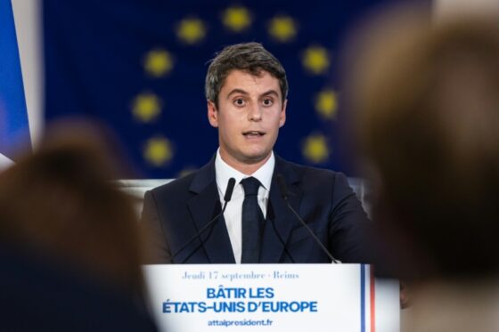 Gabriel Attal présente son projet des Etats-Unis d'Europe à Reims