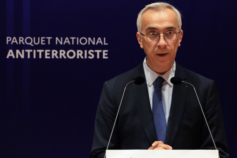 Le procureur de la République antiterroriste Olivier Christen s'exprime lors d'une conférence de presse à Paris, le 26 octobre 2026