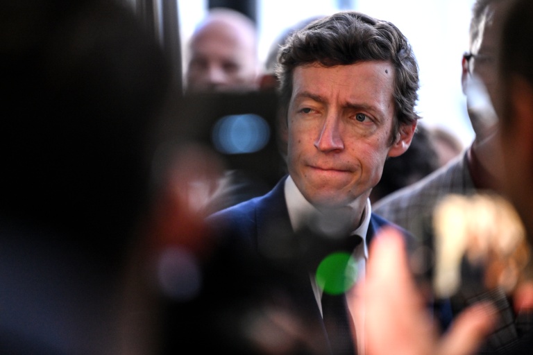 Le ministre de l'Education Edouard Geffray en déplacement dans un lycée le 15 octobre 2026 à Lormont, en Gironde