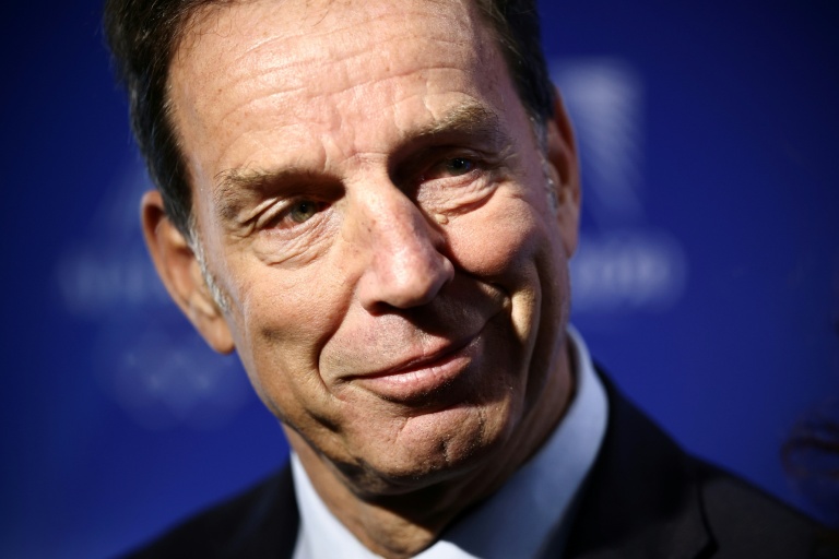 Geoffroy Roux de Bézieux, nouveau président du Comité d'organisation des JO-2030, le 29 octobre 2026 à Décines-Charpieu dans l'agglomération lyonnaise