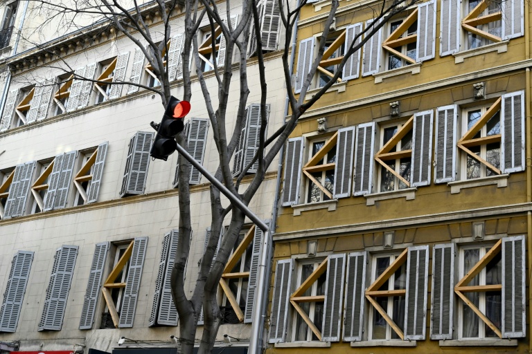 Des immeubles condamnés à Marseille, le 23 février 2021