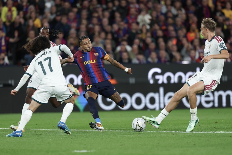Le Barcelonais Raphinha, buteur lors du Clasico contre le Real Madrid au Camp Nou le 25 octobre 2026