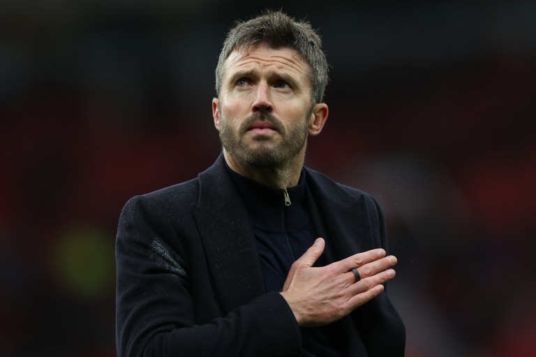 L'entraîneur de Manchester United Michael Carrick après la défaite contre Bournemouth, le 25 octobre 2026 à Old Trafford