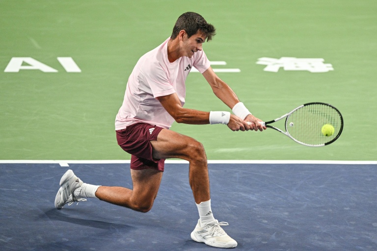 Le tennisman espangol Rafael Jodar, battu en finale du Masters 1000 de Shangaï par son compatriote Alejandro Davidovich le 18 octobre 2026