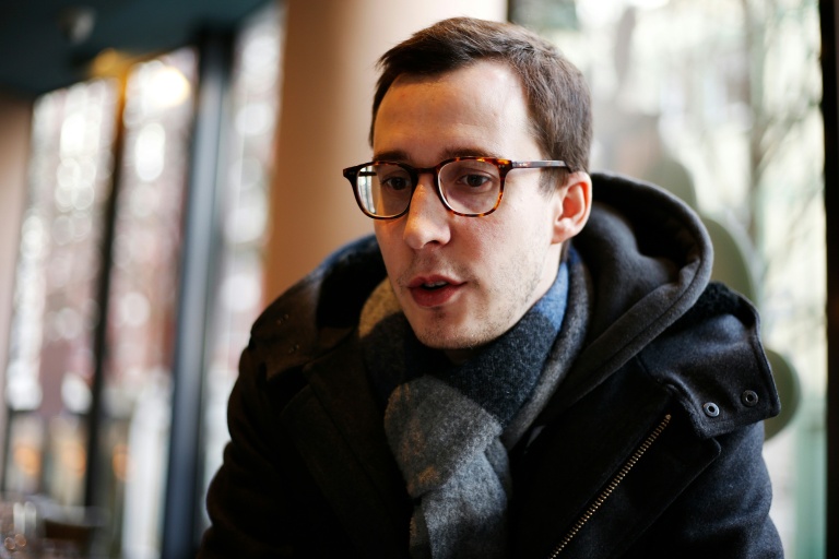 François Boulo, figure des gilets jaunes, à Rouen le 17 janvier 2019