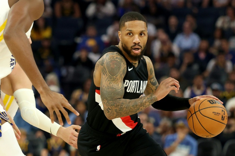 Damian Lillard avec les Portland Trail Blazers à San Francisco le 16 octobre 2026