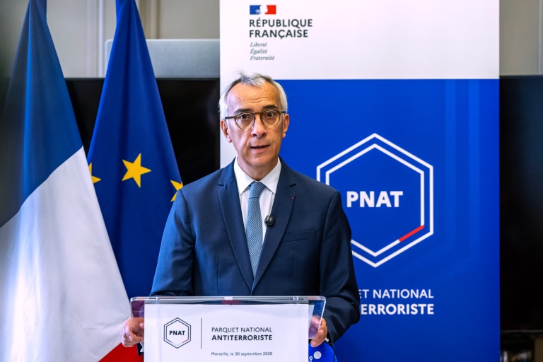 Olivier Christen, procureur national antiterroriste, lors d'une conférence à Marseille.