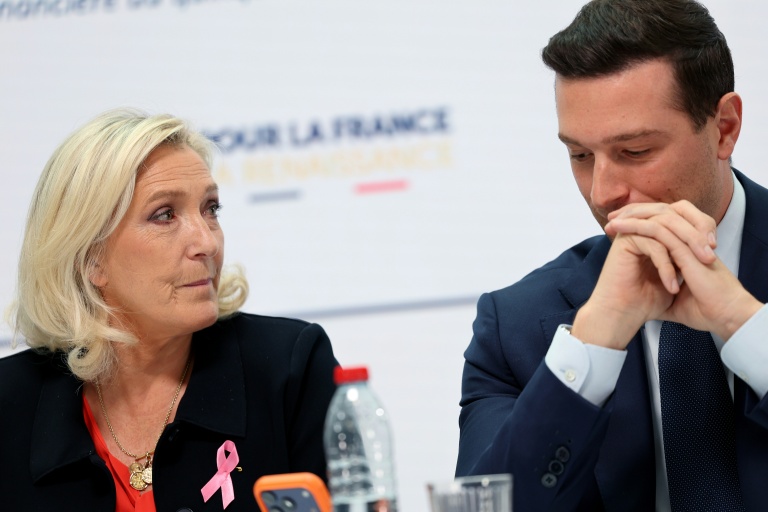 Marine Le Pen et Jordan Bardella le 6 octobre 2026 à Paris