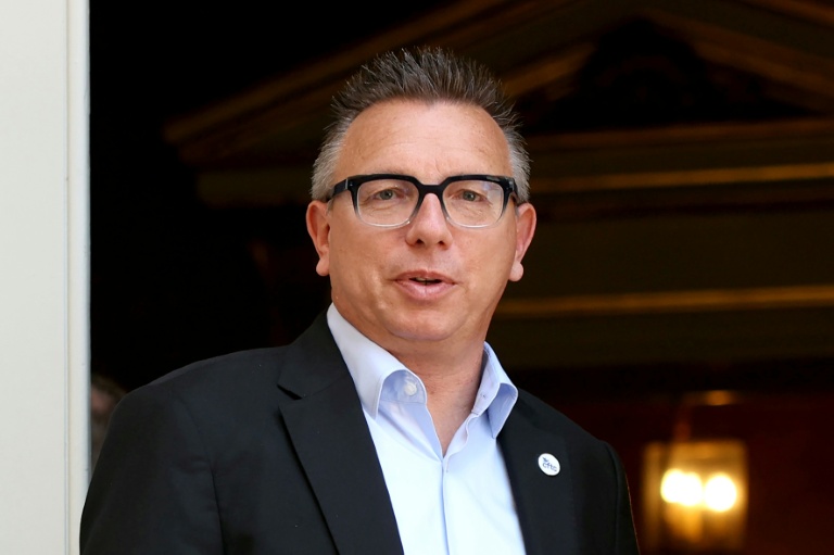 Cyril Chabanier, président de la Confédération française des travailleurs chrétiens (CFTC), arrive à Matignon, à Paris, le 24 juin 2025