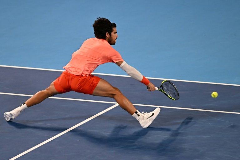 L'Espagnol Carlos Alcaraz lors de la finale du tournoi ATP 500 de Tokyo contre le Tchèque Jiri Lehecka, à Tokyo, le 6 octobre 2026