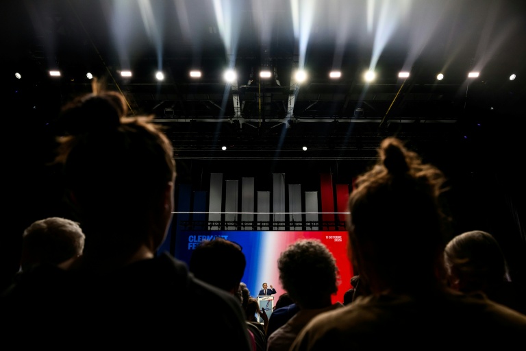 Jean-Luc Melenchon en meeting à Cournon d’Auvergne dans le Puy-de-Dôme, le 11 octobre 2026