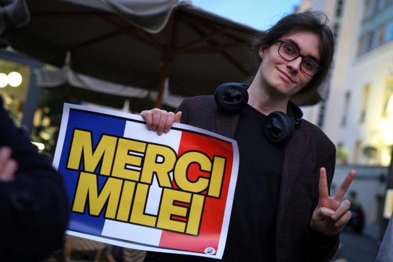 Manifestation de soutien au président argentin Javier Milei à Paris le 30 septembre 2026